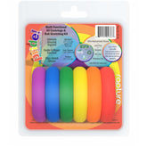 RAINBOW SILICONE COCKRING - 6PK